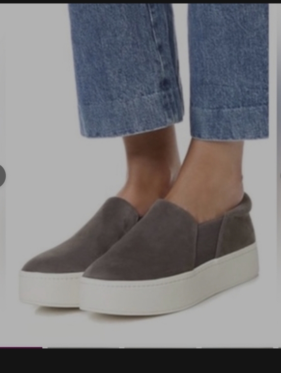 Vince Shoes - VINCE REAL SUEDE GRAY PLATFORM SKIPPER SNEAKERS EUC SIZE 8